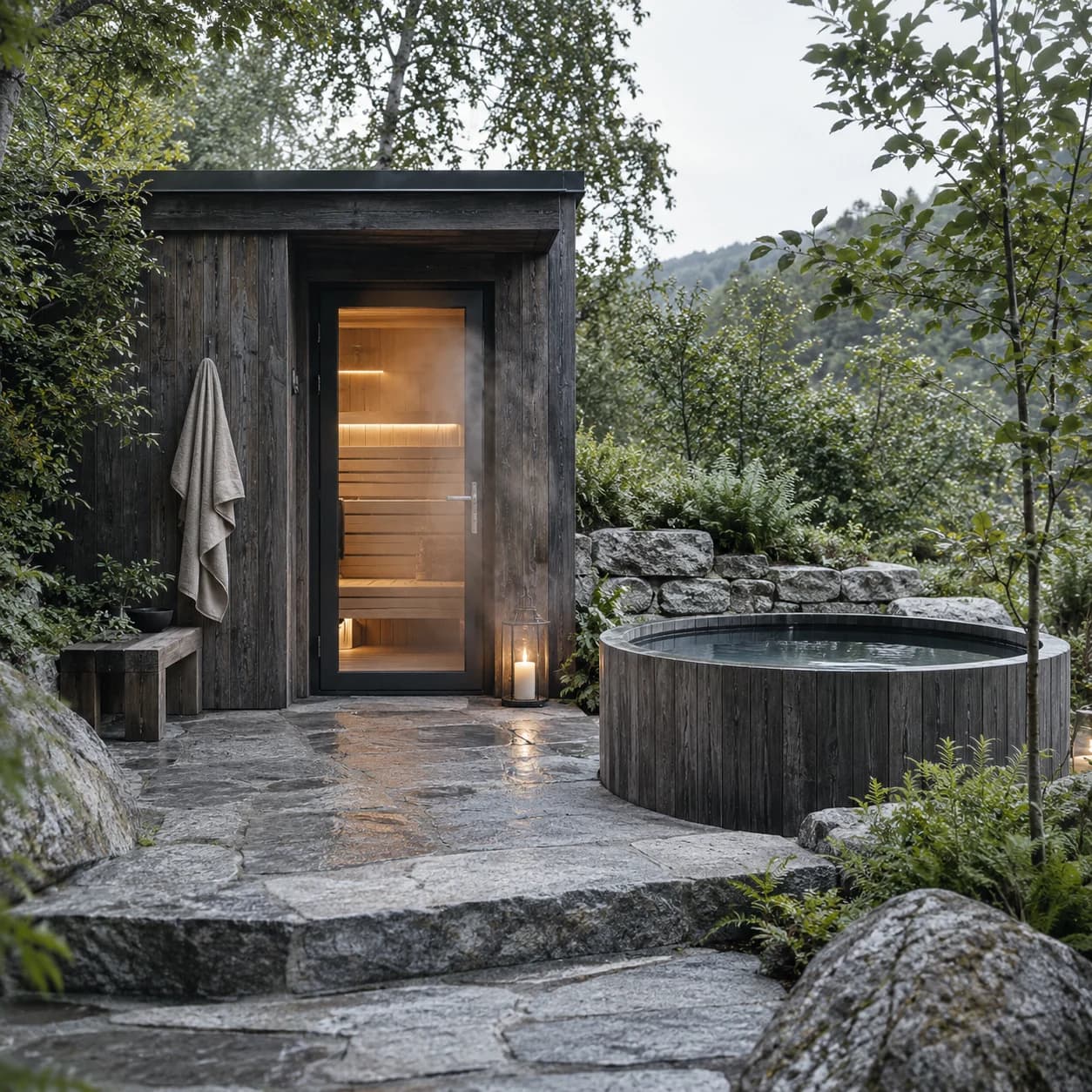 Sauna and cold plunge — Specus Village